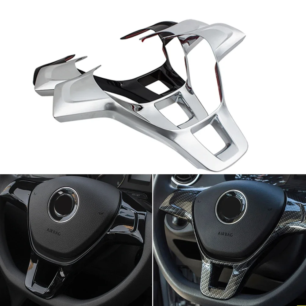 Car Interior Steering Wheel Cover Trim Sticker Accessories for Volkswagen VW Golf 7 GTI MK7 POLO 2014 2015 Jetta MK6 2015 2016 view 4