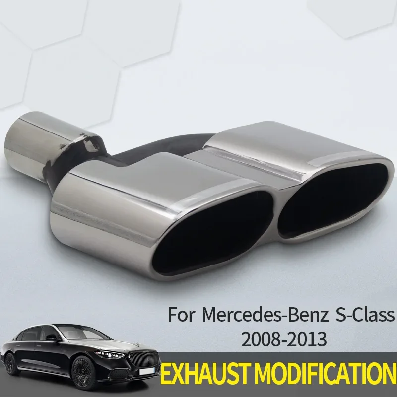 

Mercedes-benz modified exhaust pipe W211 is suitable for 2008-2013 Mercedes-Benz S-Class stainless steel four-outlet tail throat