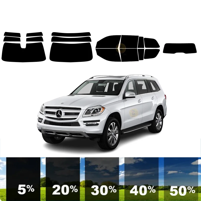 precut Removable Window Tint Film For Car 100% UVR Heat Insulation Carbon ﻿For MERCEDES-BENZ GL-CLASS 4 DR SUV 2013-2016