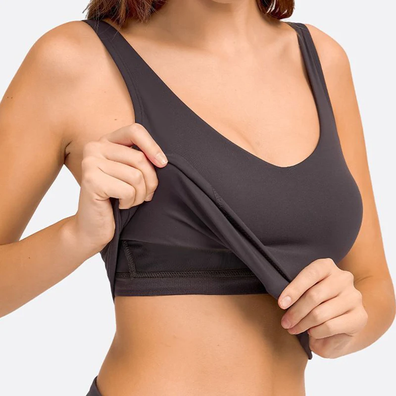 Sport-Yoga-BH, U-förmiger Rücken, hochwertiger Sport-, Fitness-Lauf-, atmungsaktiver, schnell trocknender Damen-BH – Detail 5