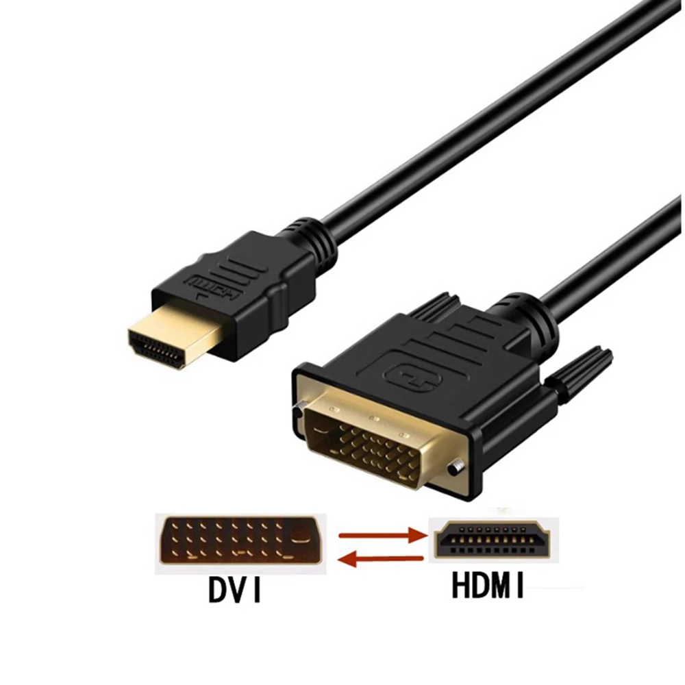 Монитор, адаптер DVI-HDMI, монитор для ноутбука, ТВ, PS4, конвертер высокой четкости, кабель высокой четкости