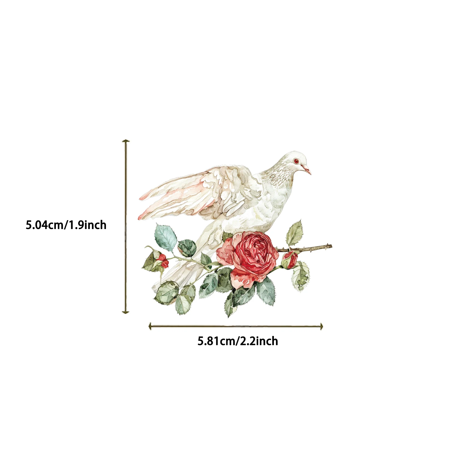 50 szt. Naklejek z kreskówkowymi kwiatami i literami, różowe róże, plastikowe naklejki dekoracyjne, materiały do prowadzenia ksiąg, dekoracyjne naklejki PET, wodoodporne.