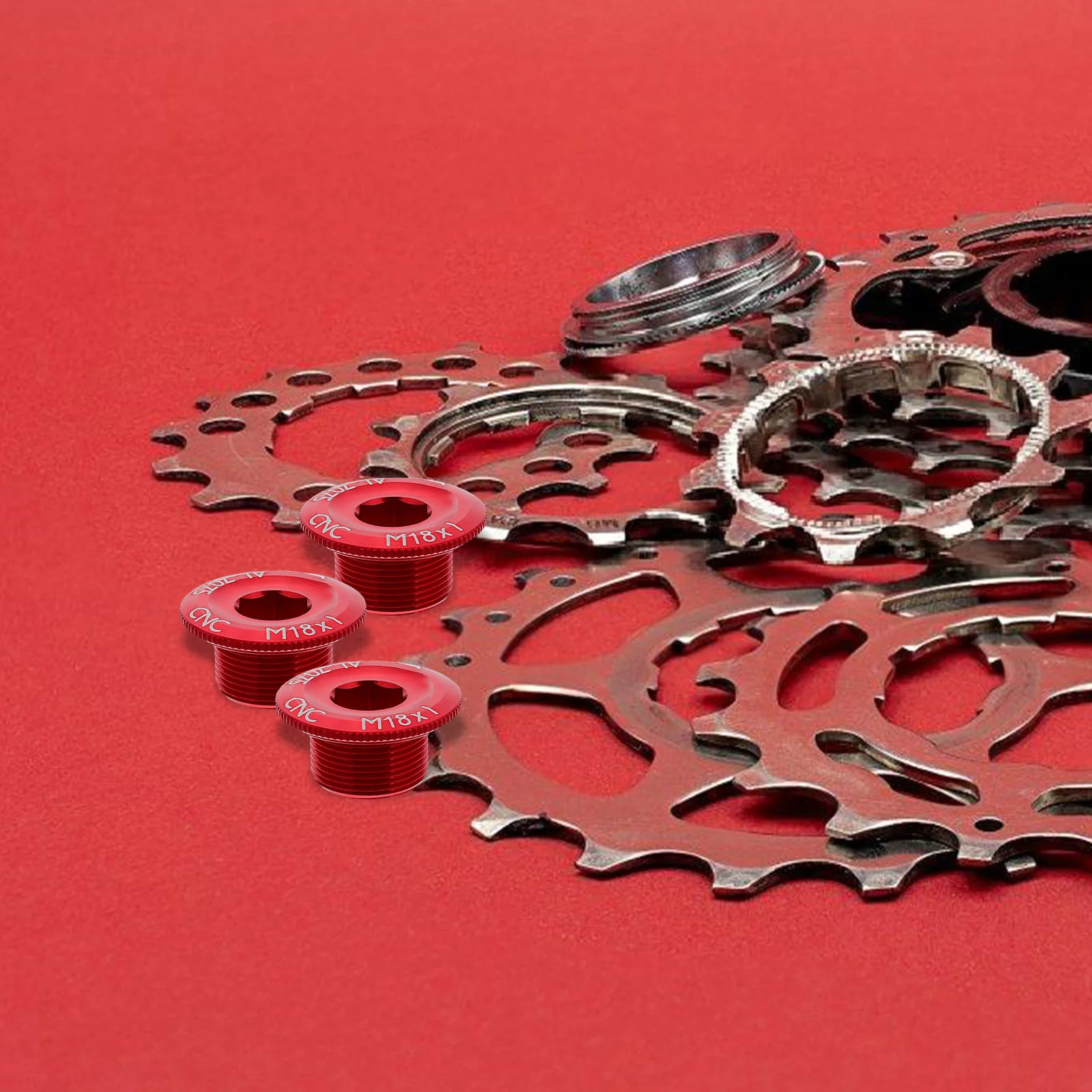 

3Pcs Crank Arm Bolt Bicycle Crankset Replacement for Mountain Road Fixed Gear Bikes Aluminum Alloy Cycling Part Hollow Design