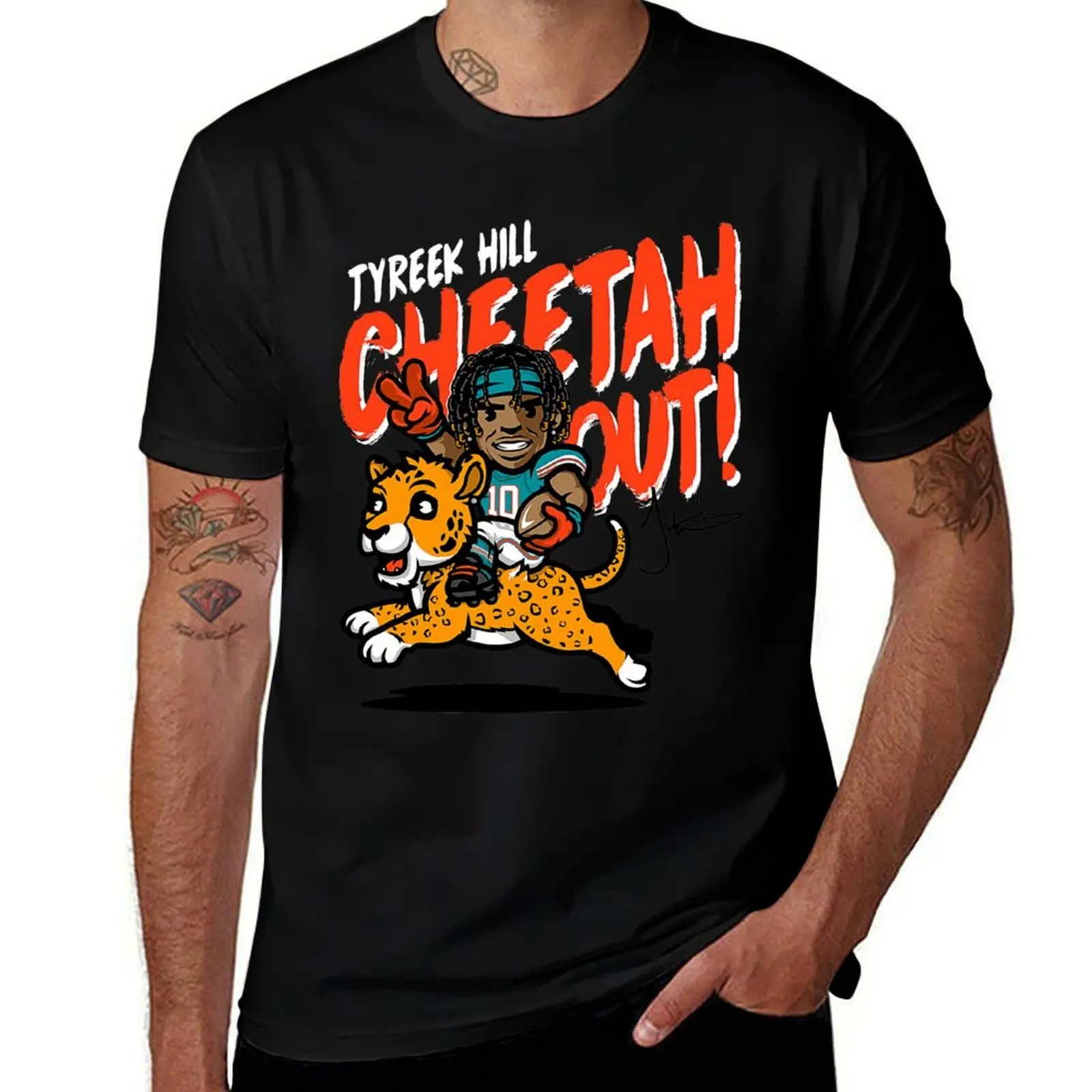 

Tyreek Hill 18 T-Shirt Casual Pattern Print Tee Shirt