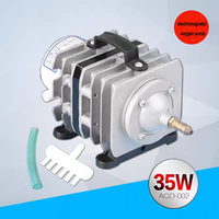 RESUN ACO-002 35W Electromagnetic Aquarium Air Pump Fish Pond Oxygen Pump Air Compressor