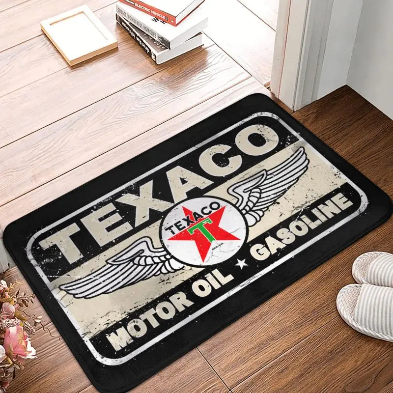 Personalized Vintage Texaco Sign Doormat Mat Anti-Slip Kitchen Bath Balcony Rug Carpet 40*60cm