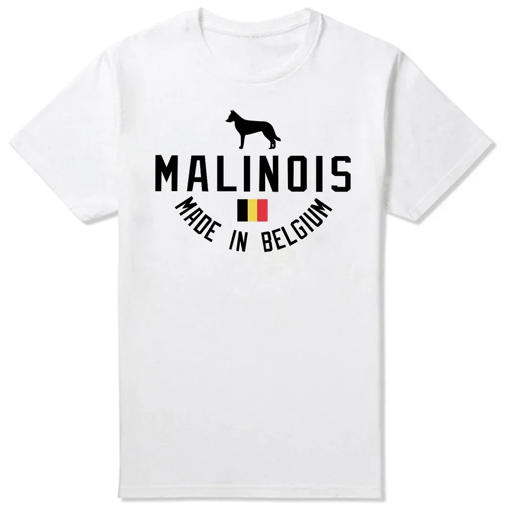 Fahion Belgian Shepherd Malinois T-Shirt Men Soft Dog Lover Owner Gift Tops Casl Tshirt Pre-Shrunk Cotton Tee Shirt