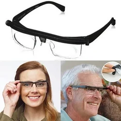 Adlens Focus Adjustable Men Women Reading Glasses Myopia Eyeglasses -6D to +3D Diopters Magnifying Variable Strength