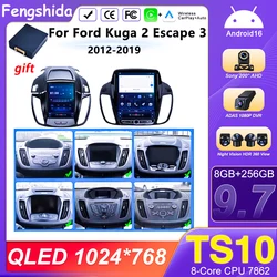 android 16 car radio For Ford Kuga 2 Escape 3 2012-2019 Android 13 Car Stereo Wireless CarPlay 2 Din GPS Navigation Bluetooth