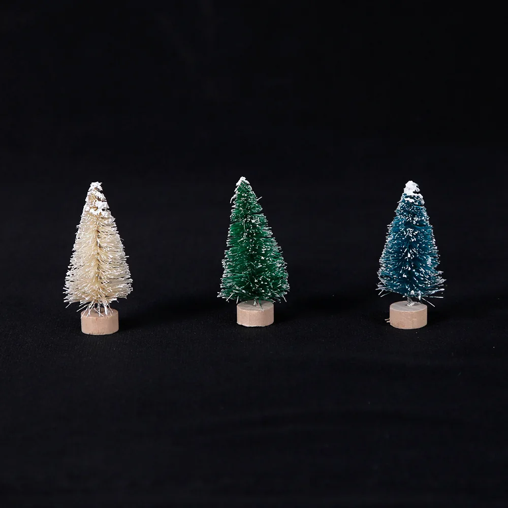 Cross-Border New Product Small Christmas Tree Tabletop Ornaments Christmas Decorations Blue-Green Mini Christmas Tree Window Dec