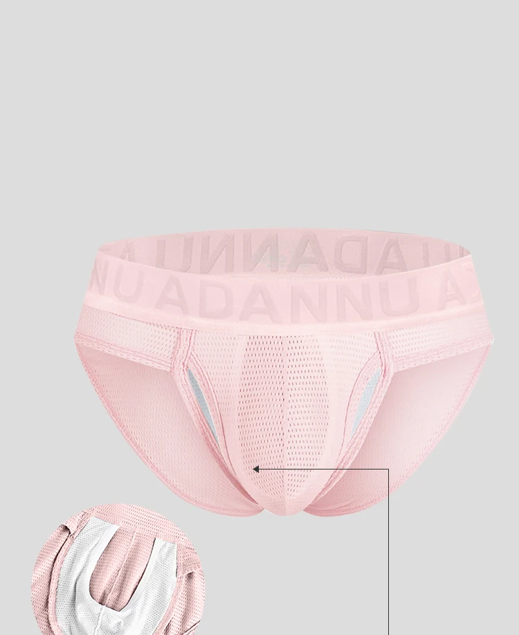 Calzoncillos de Verano y Primavera para Hombre, Diseño con Bolsillo Separado, Malla Transpirable, Ropa Interior Deportiva Delgada y Fresca para Hombre