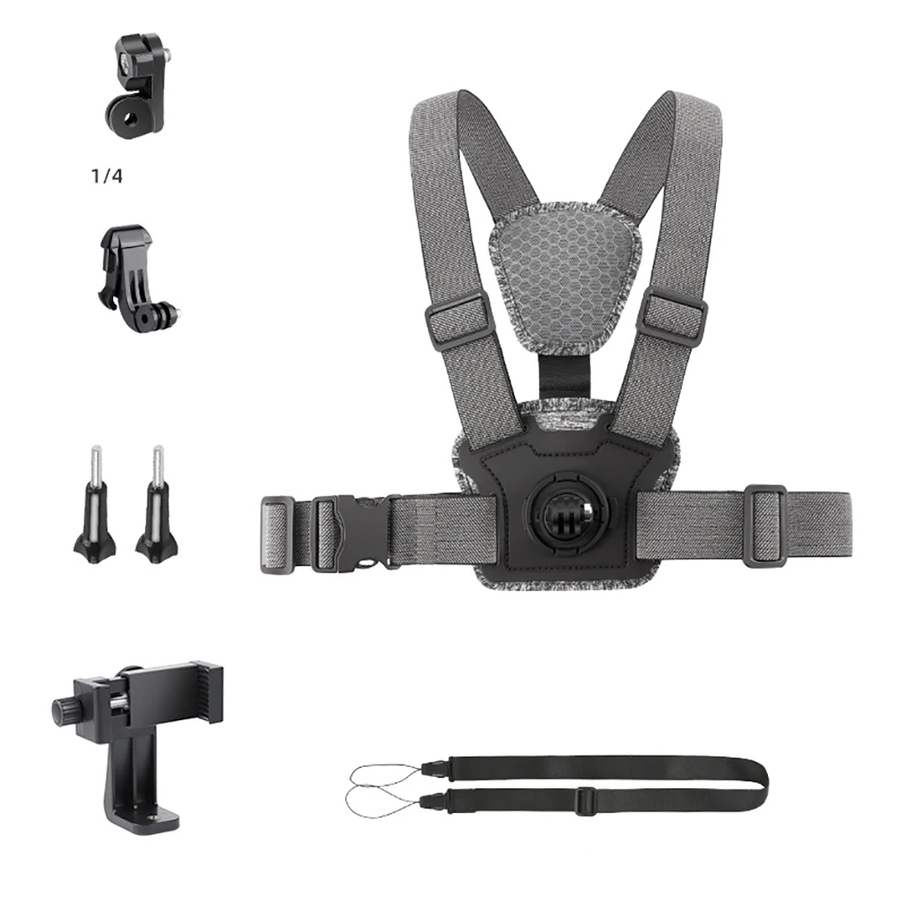 Chest Strap Rotate Phone Mount for iphone Smart Phone Belt Body Harness Holder for Gopro Hero 12 11 10 9 8 Insta360 Dji Camera