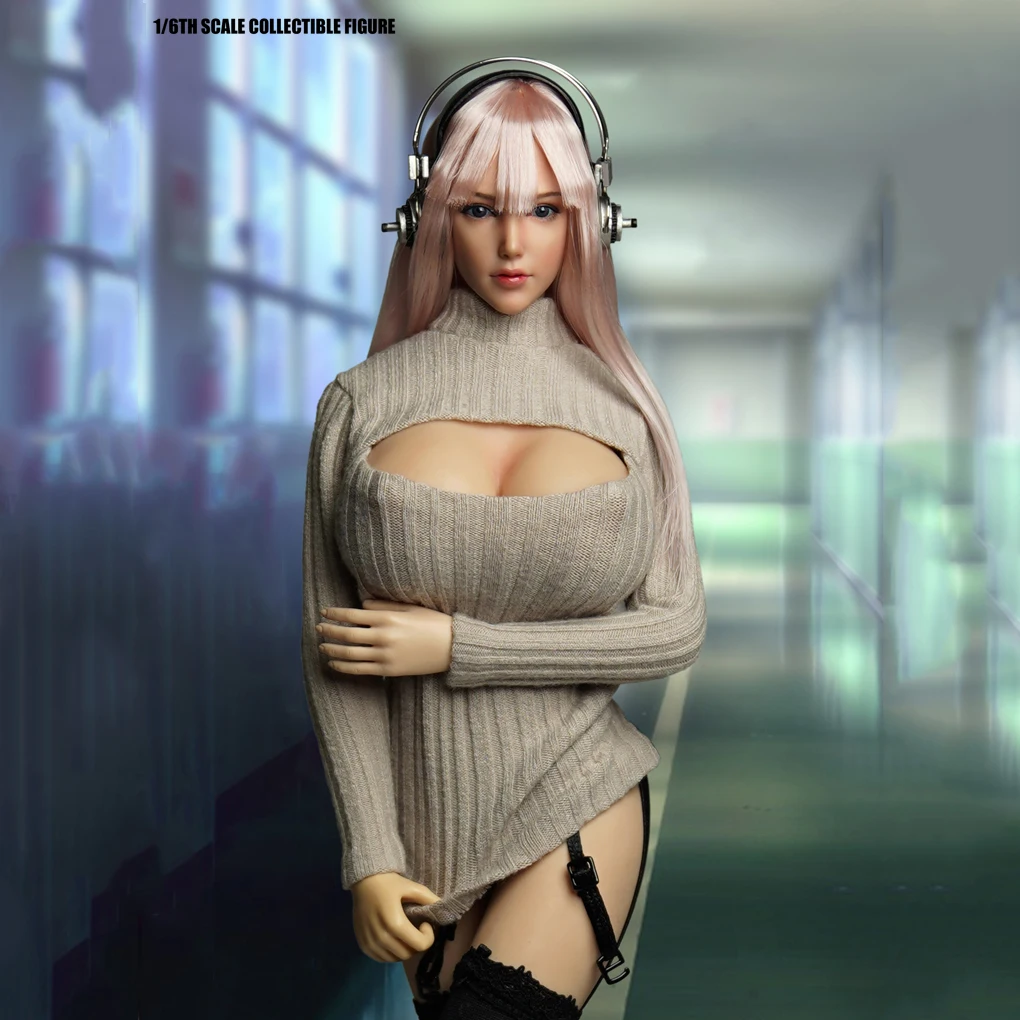 SUPER DUCK SET037 1/6 Virtual Beauty Girl Sweater Accessories Cosplay Series Fit 12'' Female Action Figure Body Doll