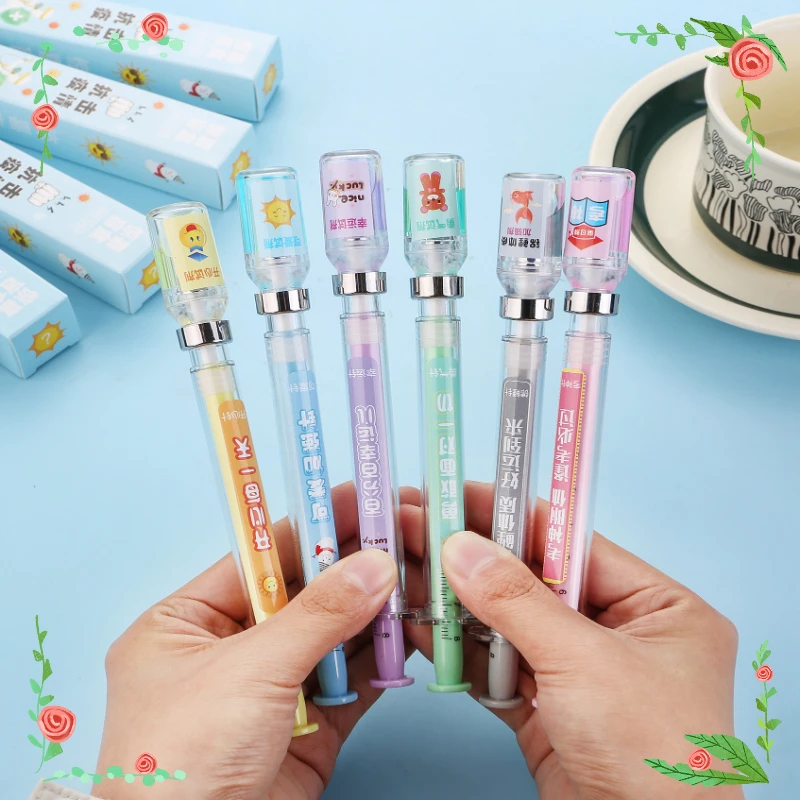 

20 Pcs Vaccine Gel Pens Set Blind Box Vaccination Neutral Water Pen Simulation School Supplies Office Stationery Back To School