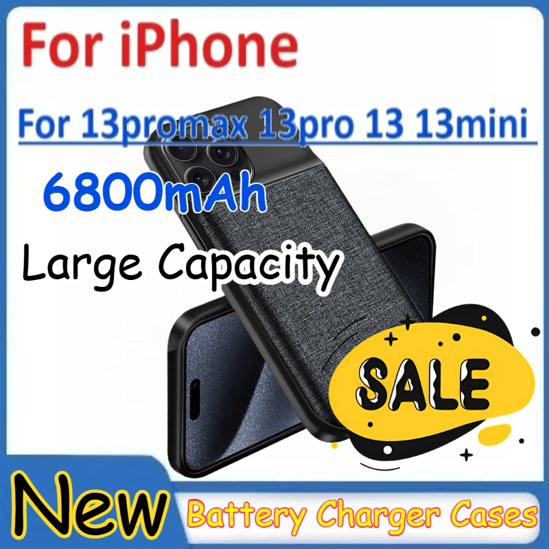 

For IPhone 13promax 13pro 13 13mini Smart Battery Charger Case Portable Power Bank Charging Cover Batterie Externe