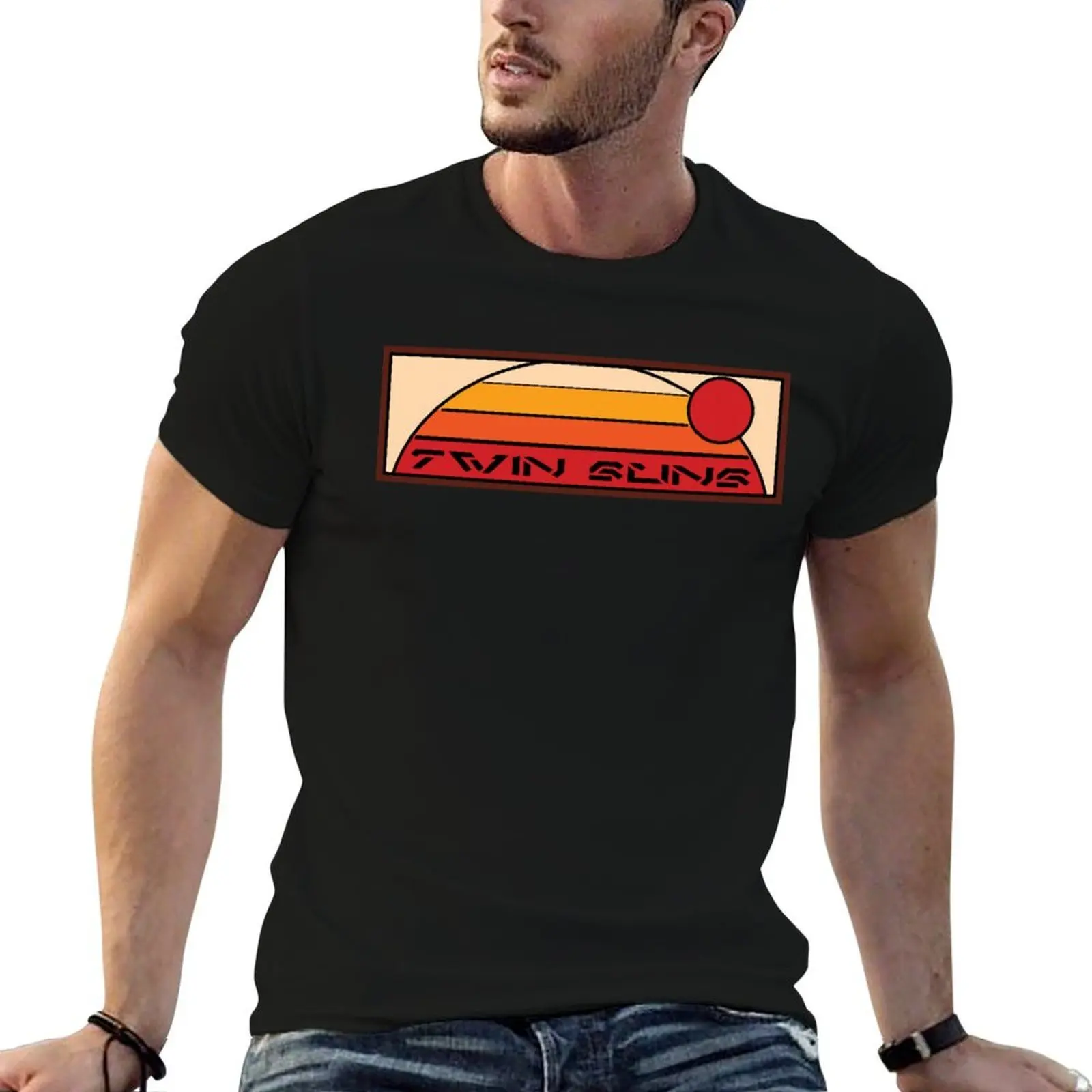 Twin Suns Logo T-Shirt Large Size Breathable Tee