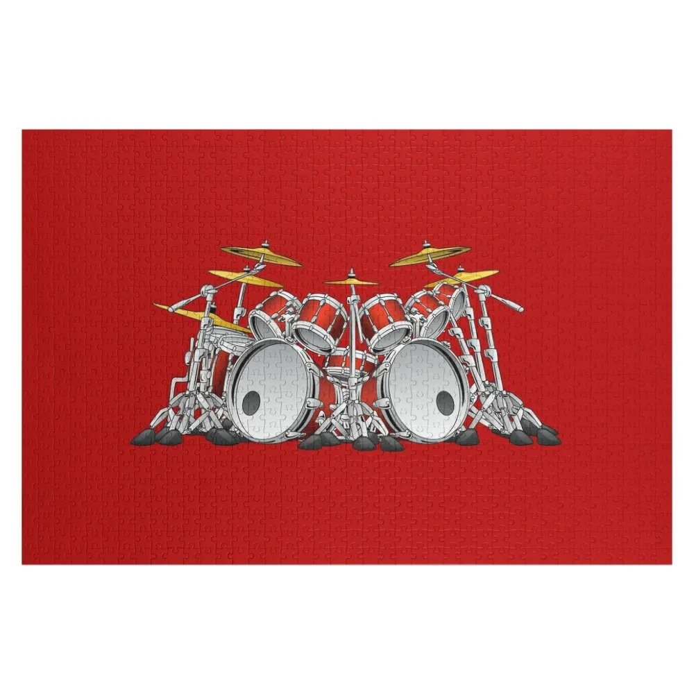 

10 Piece Rock Drum Set Cartoon Jigsaw Puzzle Photo Iq Personalize Woods For Adults Puzzle