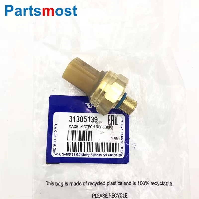 Fuel Pressure Sensor for Volvo S60 (11-18) S80 (07-) S80L V60 (-18) XC60 (-17) Fuel Pipe Sensor Ford Edge 8W839F972AA 31305139