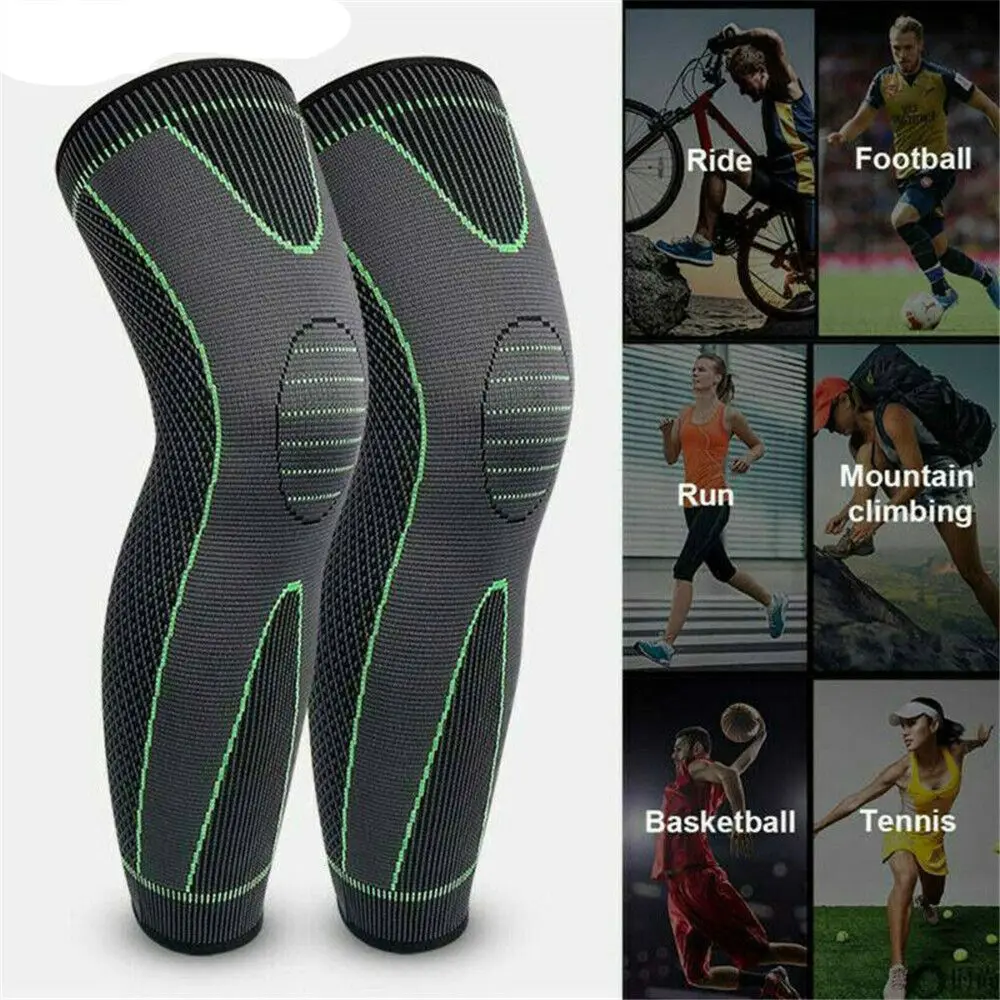 Knee Support Brace Compression Long Full Legs Sleeve Arthritis Relief Running Gym Sport Knee Pads Leg Knee Support Protectors