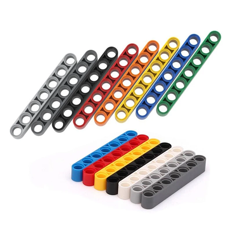 High-Tech Part 1x7 Thick Liftarm 32524 Race Off-Road Construction Vehicle Plane Model EV3 Set Bulk Accessory MOC Building Blocks