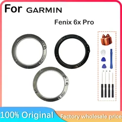 For Garmin Fenix 6x 6x Pro Smart Watch Front LCD Display Iron Frame, Iron Ring with Frame Glass Repair And Replacement