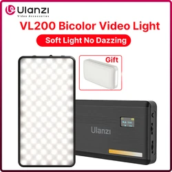Ulanzi VL200 LED Video Light for Professional 2500K-9000K Dimmable Panel Photography Lighting for Sony Nikon Canon Camera Lights