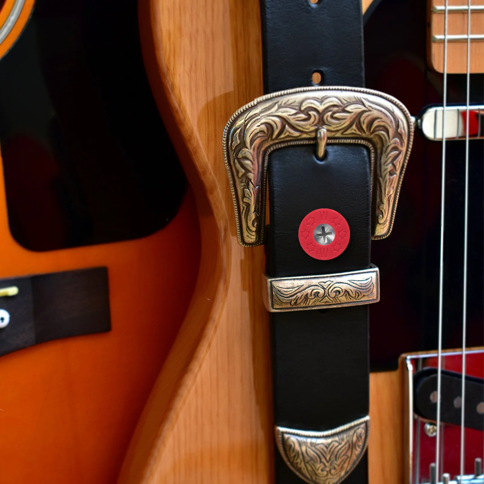 

20pcs Guitar Strap Locks Red Green Black Yellow Anti Drop Durable Pe Washers Easy Install For Electric Bass Acoustic