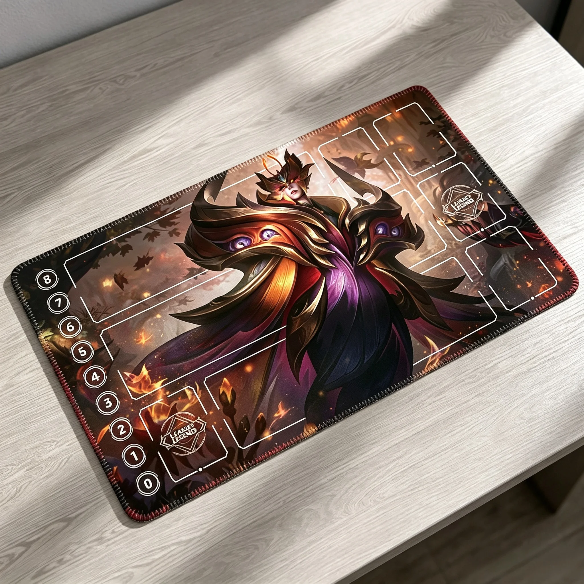 600x350mm Suitable for Riftbounds Multi Character DIY Playmat Morgana/Miss Fortune/Vex/Darius Single Rubber Board Game Card Pad