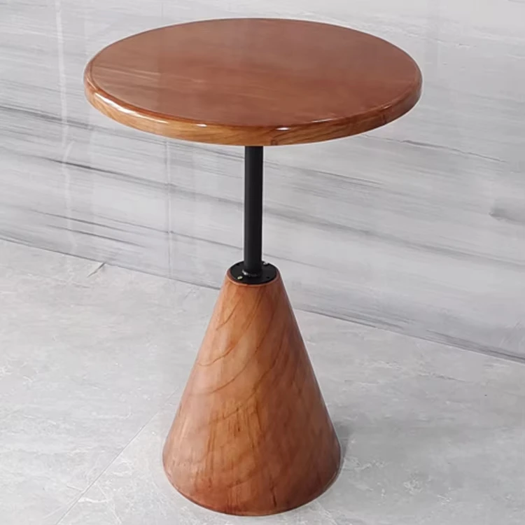 ！@Ji Feng Cafe Small Solid MDF Wood Coffee Table Elegant Design Side Table for Dining Balcony or Office Use for Milk Tea