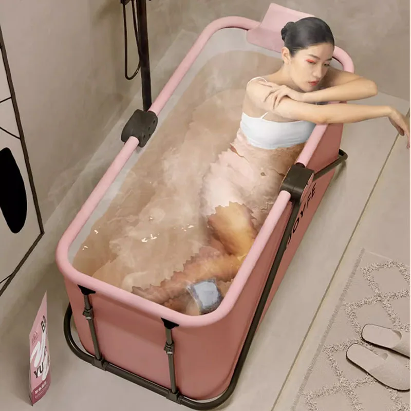 

Indoor Portable Bathtub Pink Holder Bathtub Holder Home Modern Bathtub Waterproof Women Baignoire Pliante Bathroom Supplies