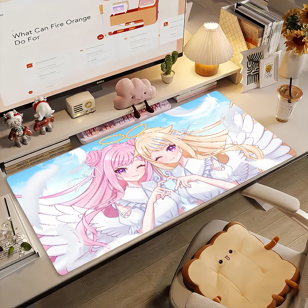 Band VTubers H-HIMEHINA Mouse Pad Non-slip Rubber Gamer Balance Computer Mat Decoracion Deskmat Laptop Office Large