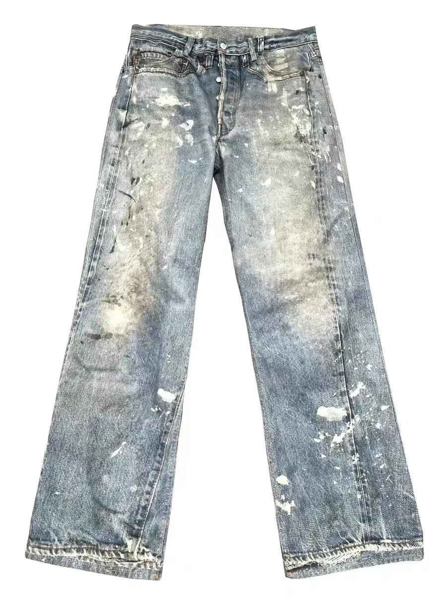 Brand New Ink 20TH Anniversary Zipper Pocket Fit Straight PANT Jeans Cotton Denim Pants Comfort Casual Jeans Size S M L XL #U41