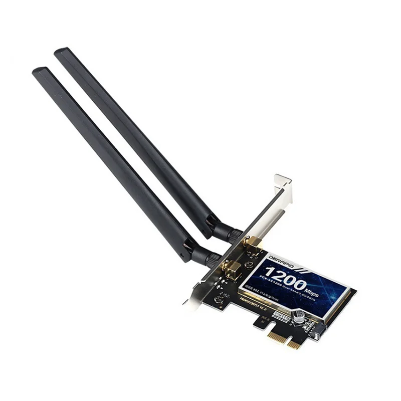 1200M Wifi5 Wireless Network Card 4.2 Bluetooth 2.4G+5G Dual Band Desktop Built-In PCI-E WIFI Multi-Function Receiver Parts-Y41A