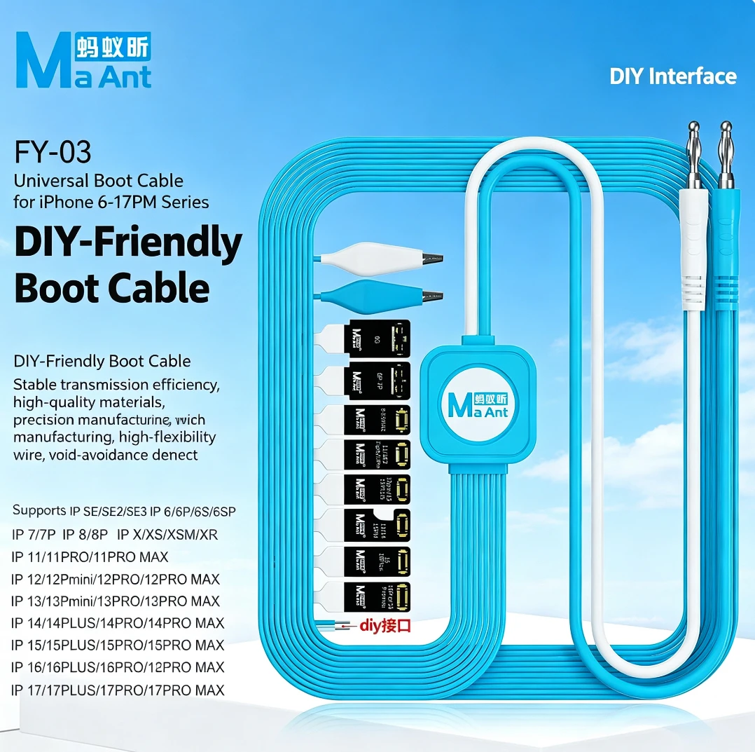 MaAnt FY-03 iPhone Battery Flex Cable Replacement Tool for iPhone 6-16 Series Pro Max Repair Startup Ribbon Cable with PCB Chip