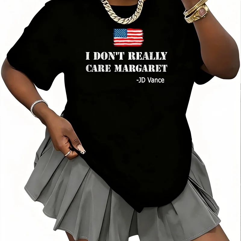 I Don'T Really Care Margaret Women's 100% Cotton T-Shirt Fun Print Short Sleeve Top Casual Round Neck Tee S-5Xl