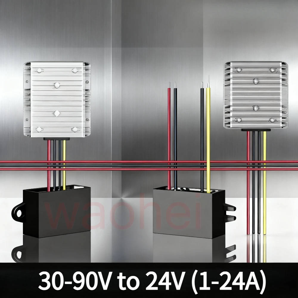 

30-90V to 24V 1-24A DC DC Step Down power converter voltage regulator inverter buck converter Golf Cart supply regulator module
