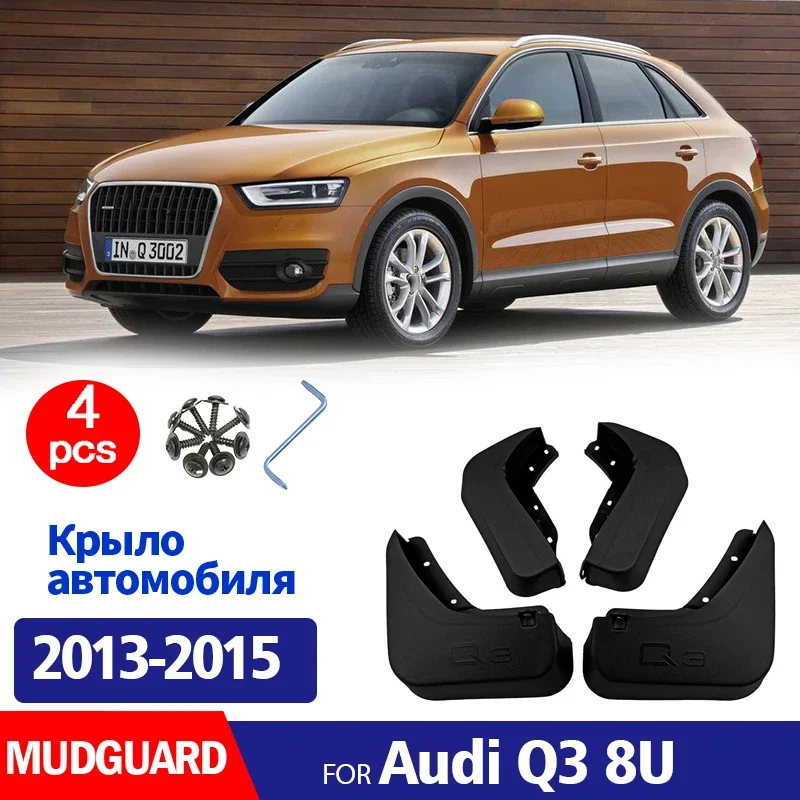 

FOR Audi Q3 8U 2013 2014 2015 Mudguard Fender Mud Flap Guards Splash Mudflaps Car Accessories Front Rear 4pcs