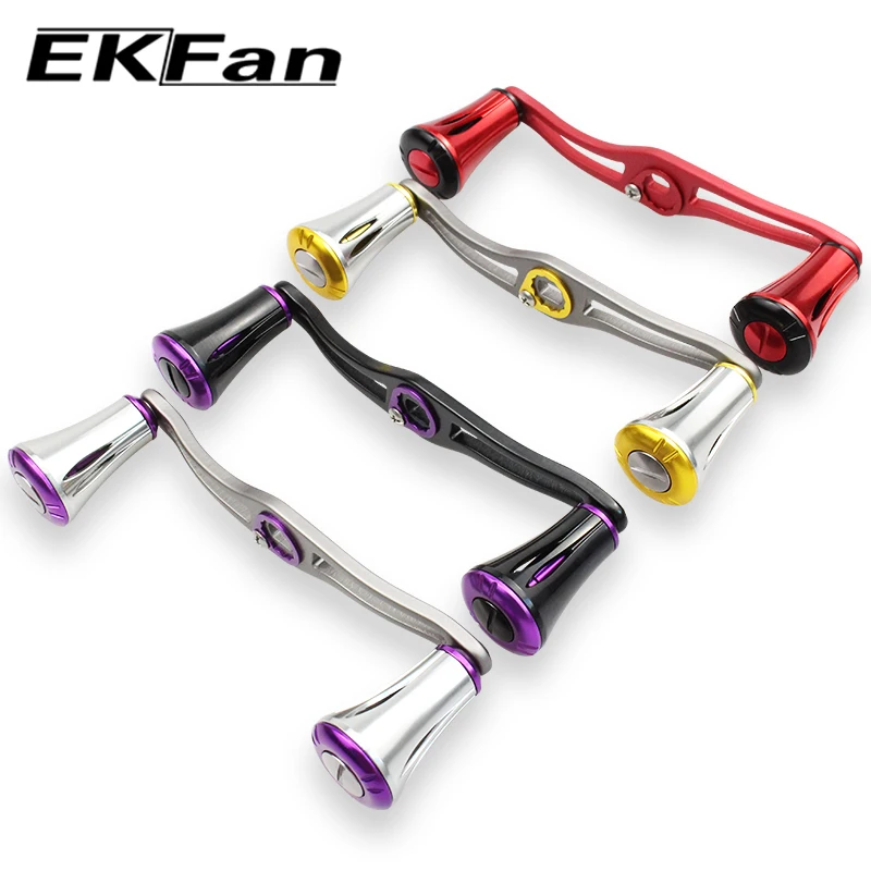 EKFan 120mm Angelrollen-Griff aus Aluminiumlegierung mit Doppelknopf, 7*4/8*5mm Loch für A/S/D Baitcasting- und LURE-Rollen, Zubehör – Detail 9