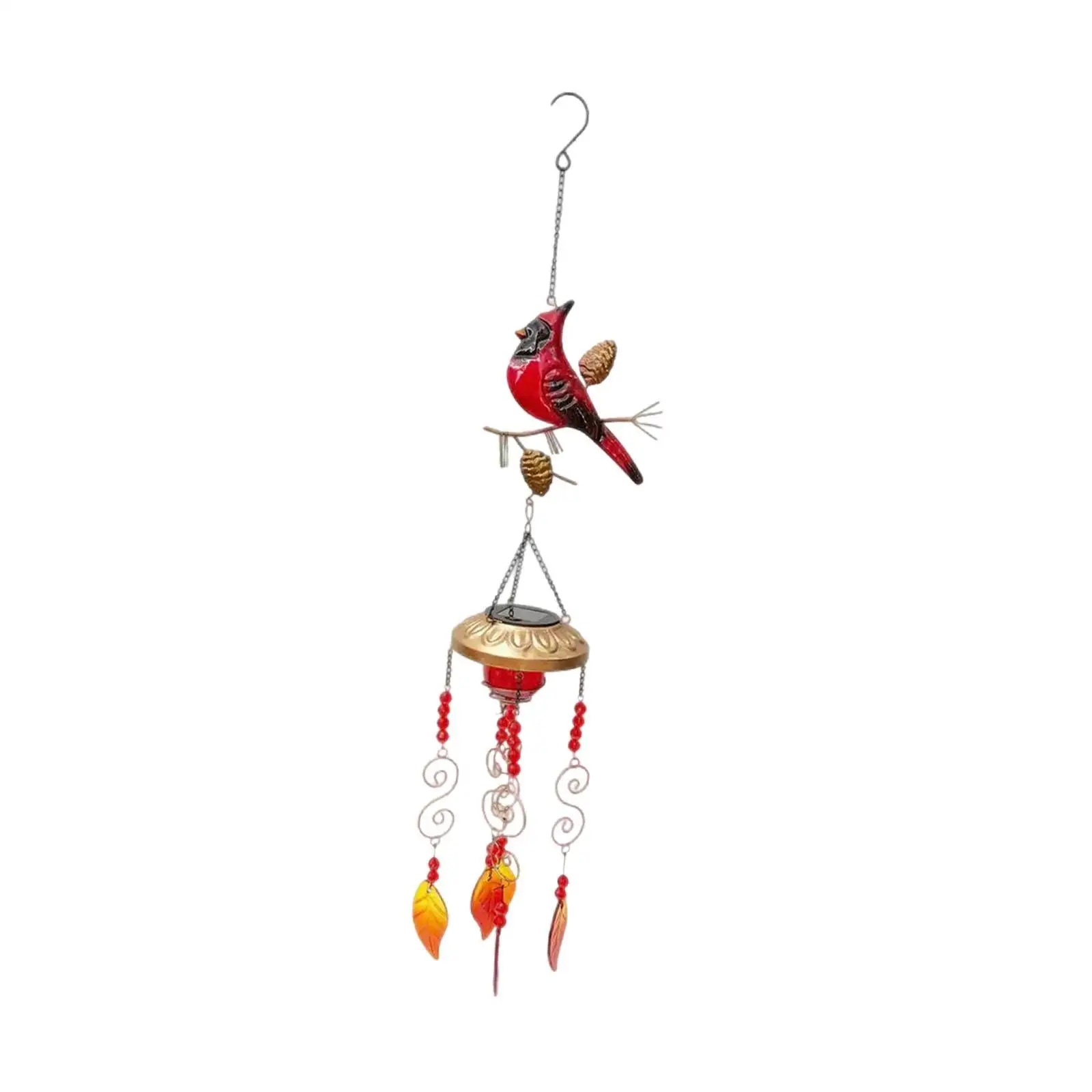Bird Wind Chime with Solar Light Outdoor Wind Chimes Garden Bells for Housewarming Birthday Mom Gift
