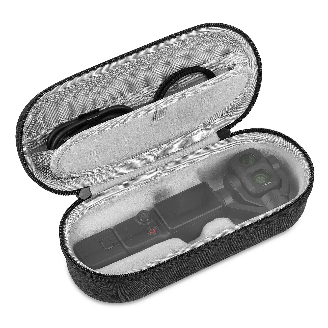 Tasche für DJI Osmo Pocket 4P, wasserdicht und stoßfest, tragbare Hartschalentasche mit Fächern für Kamera, Mikrofon, SD-Karten, Filter