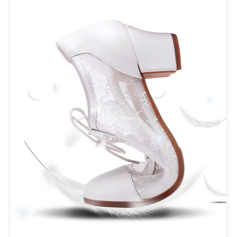 Women Ladies Social Dancewear High Heels Cowhide Breathable Square Dance Shoes Gitaba Double Soft Bottom Rumba Chacha Shoes