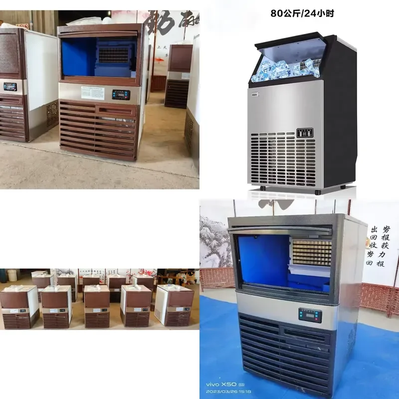 for Block Commercial Maker Machine Portable Countertop Stainless Steel Glass Electric Cube Maker for Cafes for Rest