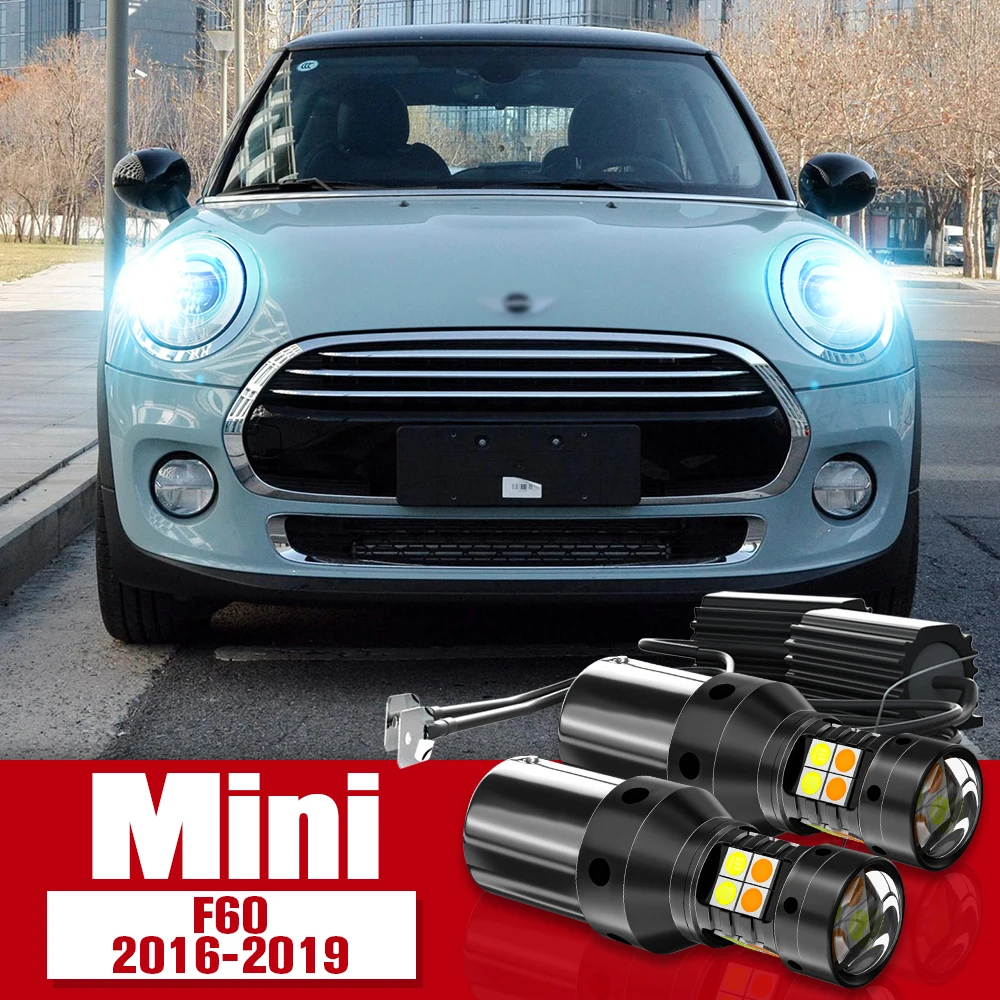

2pcs LED Accessories Dual Mode Turn Signal+Daytime Running Light DRL For Mini Countryman F60 2016-2019 2017 2018