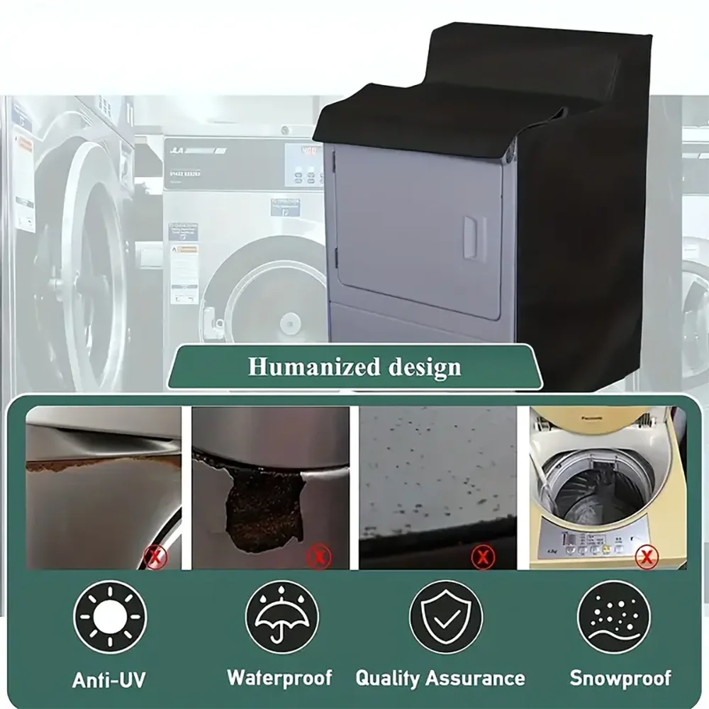 Waterproof Fully Automatic Drum Washing Machine Cover - Protects From Sun, Dust, And Water Damage - Universal Fit