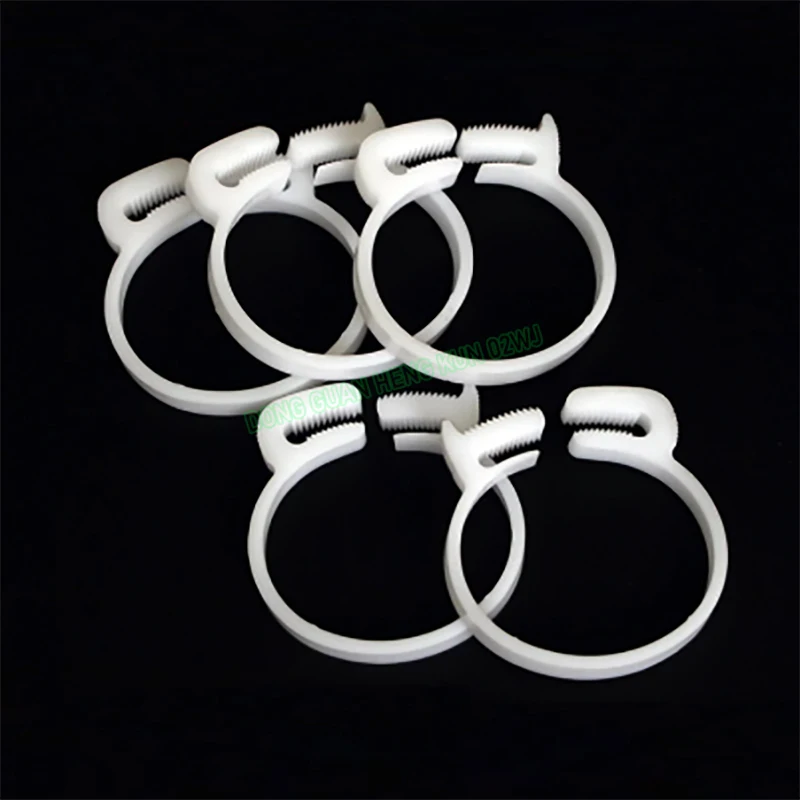 5PC Hose Clamp Spring Hoops 3.8~39.5mm Fuel Air Tube Fitting Fastener Fixed Tool Plastic Line Water Pipe Strong Clip Black White