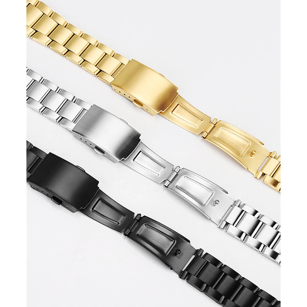 金属バンド小さな正方形 AE1200 1300 1100 A158 168 AQ-230 ストラップスマートウォッチアクセサリー交換リストバンドベルトブレスレット 18