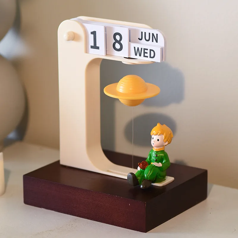 Decade Calendar Creative Sophistication Magnetic Levitation Planet Desktop Calendar Ornament Holiday Gifts Desk Decoration