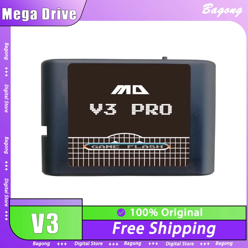 

MD V3 Pro V1 1200 in 1 MD V3 Game Cartridge for SEGA GENESIS MegaDrive Console and everdrive Series