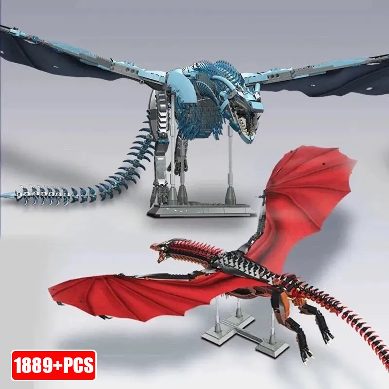 Creative Toys Movie Series The Drogon and Viserion Dragon Model Building Blocks Game Action Figures Assembly For Childrens Gifts