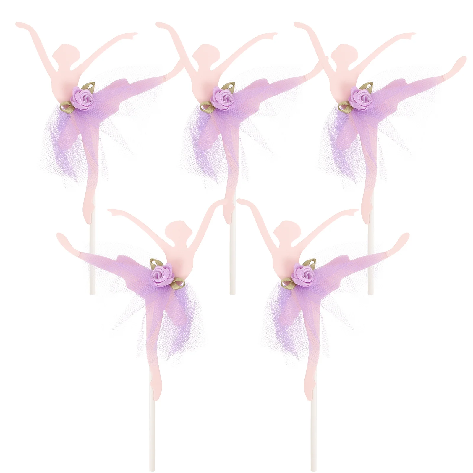 5 Pcs Bridal Shower Decoration Ballet Dancing Girl Topper Premium Material Cake